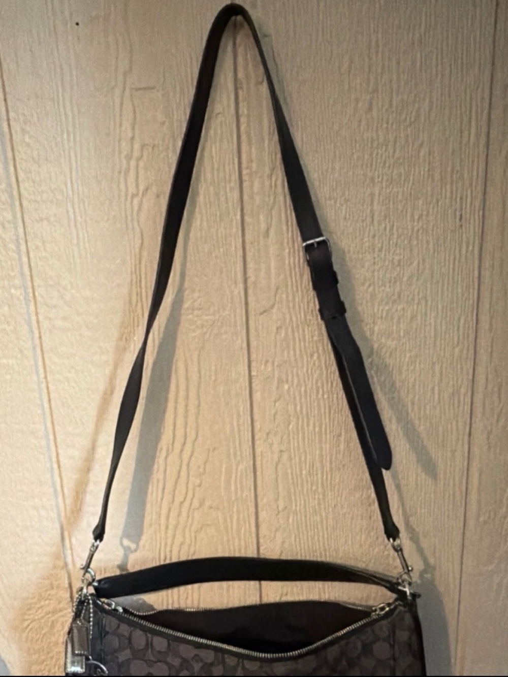 Coach Black Signature Jacquard Hobo Shoulder Bag - Picture 2 of 6